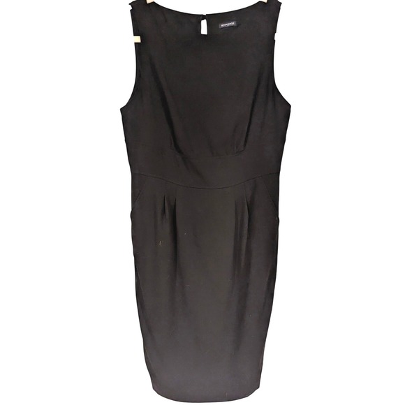 Magaschoni Collection Dresses & Skirts - Magaschoni Collection Sheath Dress S Black Sleeveless Pockets Knee Length LBD